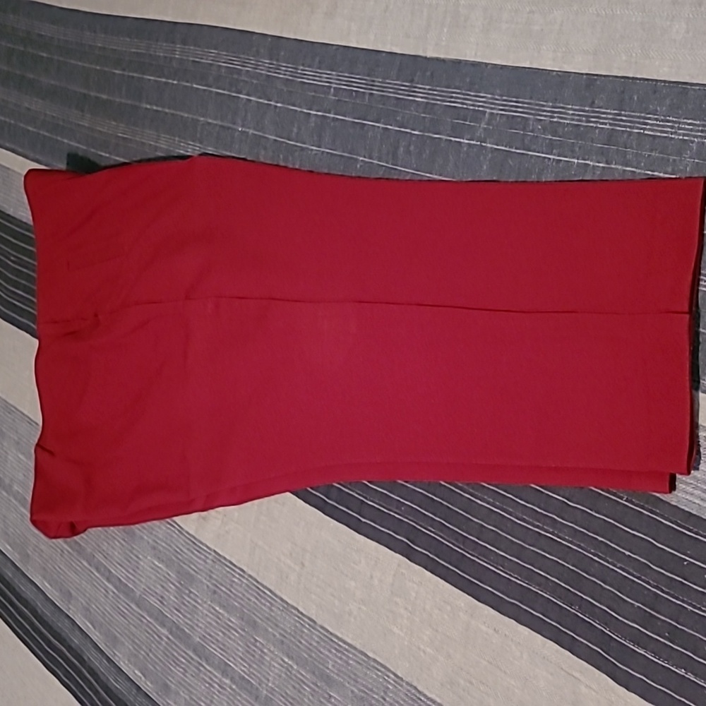 Chico's Ponte Stretch Pants, Size 4, Red/Wine Color